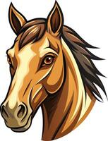 Regal Horse Head Illustration Available on EPS File vector
