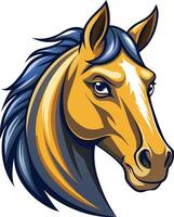 Fierce Horse Head Illustration Available on EPS File vector