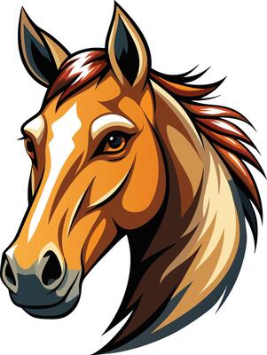 Enigmatic Horse Head Art Available on EPS File