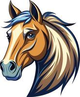 Wild Horse Head Art Available on EPS File vector