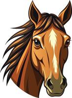 Powerful Horse Head Illustration Available on EPS File vector