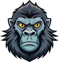 Wild Gorilla Face Available on EPS File vector