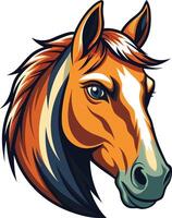 Elegant Horse Head Design Available on EPS File vector