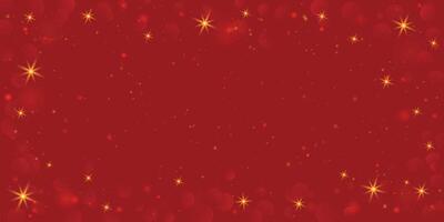Merry Christmas Red Elegant Background with Shiny Lights. Christmas festive red bokeh background vector