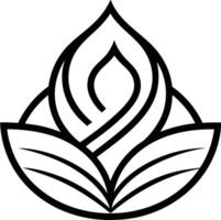 Relaxing spa logo featuring a stylized flower design symbolizing tranquility and wellness for a serene spa experience vector