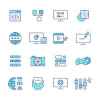 Informatics and Computer Icons vector