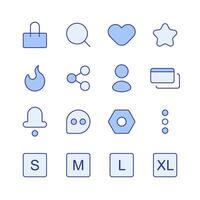 cool shopping app icon collection vector