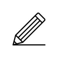 Simple pencil icon isolated illustration. vector
