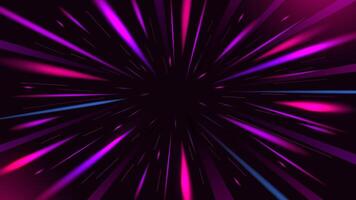 Hyperspace background. Vibrant star warp, hyper jump or light speed concept. Fast speed through space, radial lines traces of moving stars and interstellar travel illustration vector