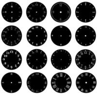 Clock face icon set. Time illustration sign collection. Clock symbol. Wall clock logo. vector