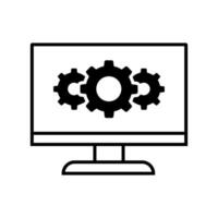 Settings icon. development icon. updates symbol. support logo. vector
