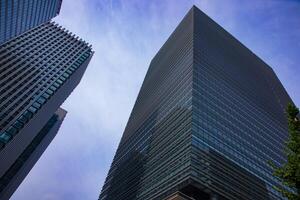 A cloud at the business town in Tokyo wide shot photo