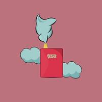 Creative Vape Illustration with Smoke Clouds Perfect for Icons and Graphics free download and SVG vector