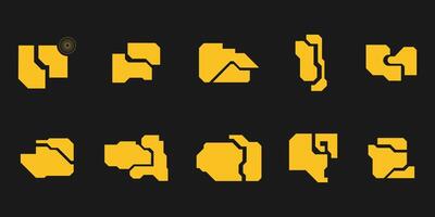 Futuristic shape corner element set. Hud element design. illustration. vector