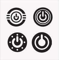 High Quality Open Button Silhouette Illustration for Download vector