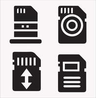 Memory card Silhouette for Graphic Design vector