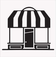 Online Shop Silhouette for Web and App Design vector