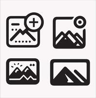 Add photo Image Silhouette on White Background vector