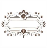 Clean Frame Silhouette Illustration for Design vector