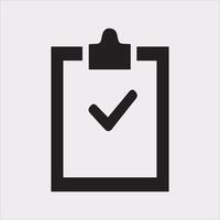 checklist Silhouette on White Background vector