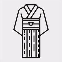 Minimalist Silhouette of a Kimono for Design Projects vector