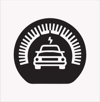 Clean Speedometer Icon Silhouette for Creative Use vector