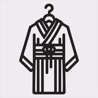 Stylish Kimono Silhouette Icon for Graphics vector