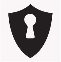 cyber security ,computer security Icon Silhouette on White Background vector