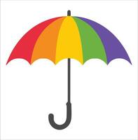 Umbrella line art Silhouette on White Background vector
