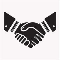 Simple Handshake Icon Silhouette Art for Projects vector