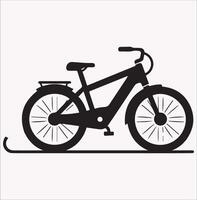 Simple Bicycle Icon Silhouette Design vector