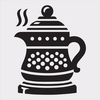 Stylish Pot Icon Silhouette for Creative Projects vector