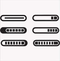 Minimalist Loading Bar Silhouette Design vector