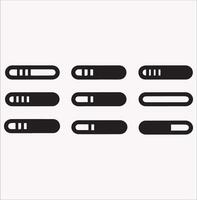 Loading Bar Silhouette on White Background vector