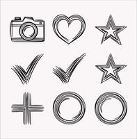 graphic elements Silhouette on White Background vector