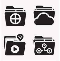 Filing Document Silhouette for Document Management Designs vector