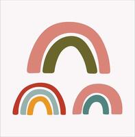 Clouds and Rainbow Illustration for Modern Projects vector