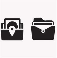 Stylish Filing Document Silhouette for Organizational Projects vector