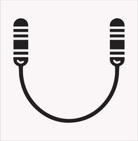 Minimalist Jump Rope Silhouette for Design Projects vector