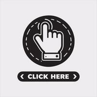 Subscribe Button Icon with Hand Pointer Clicking on White Background vector