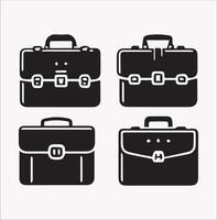 Office Bag Silhouette for Business and Work Projects vector
