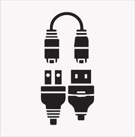 Simple Audio Jack Silhouette for Digital Projects vector