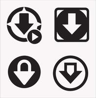 Clean Silhouette Icon Design on White Background vector