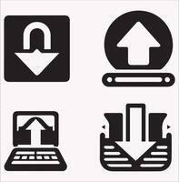 Simple Icon Silhouette Artwork on White Background vector