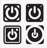 Open Button Silhouette for Innovative Graphic Design Projects vector