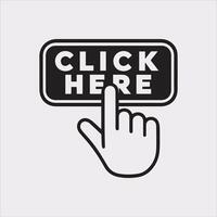 Hand Pointer Clicking Subscribe Button Icon on White Background vector