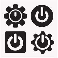 Clean Open Button Silhouette for Digital and Print Projects vector
