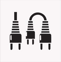 Clean Audio Jack Silhouette Design on White Background vector