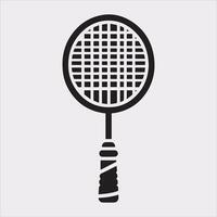 Professional Badminton Racket Icon Silhouette Illustration vector