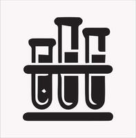 Collection of Test Tube Silhouettes in Different Styles vector